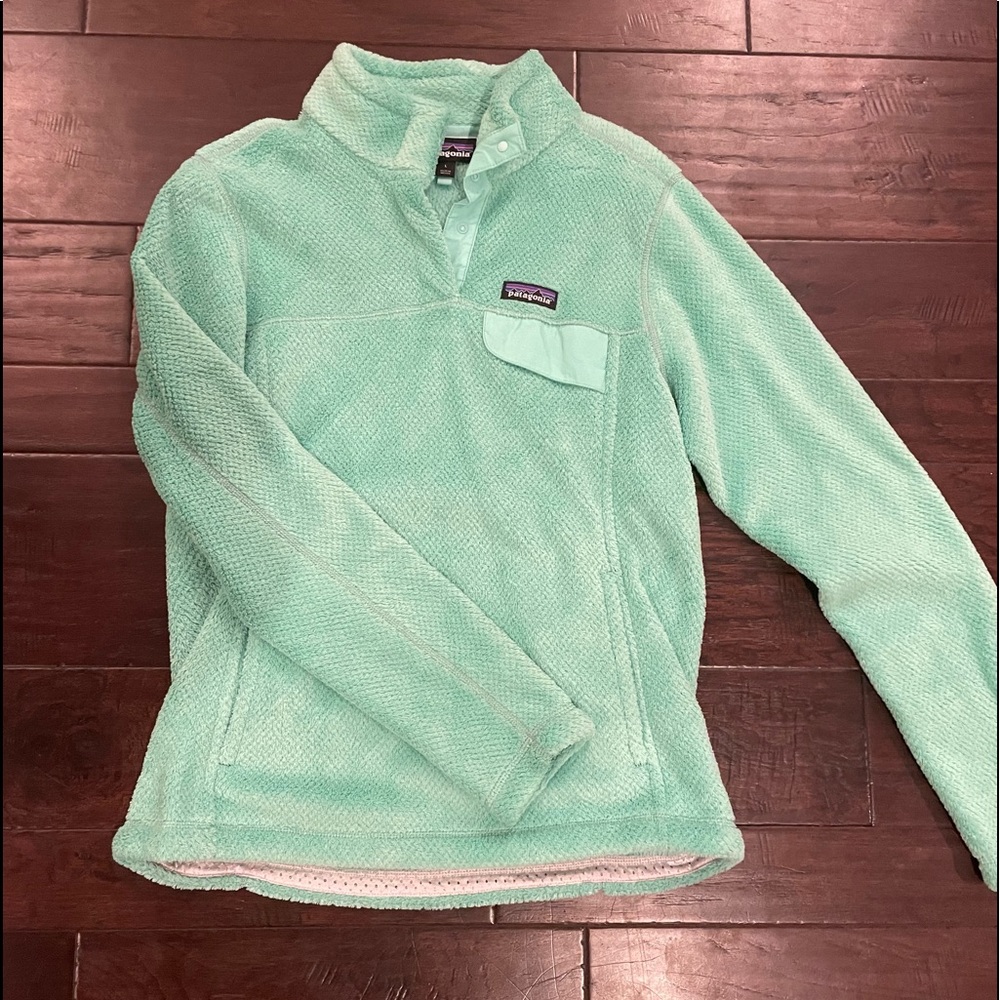 teal Patagonia pullover
